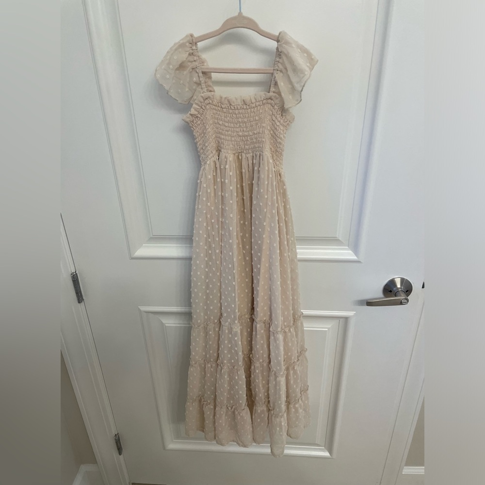 Indie Blue girls 7y taupe dress